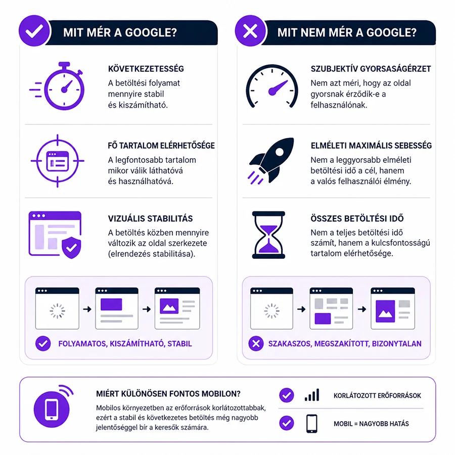 Google mérések weboldalon technikai SEO szempontból és stabil betöltési folyamat