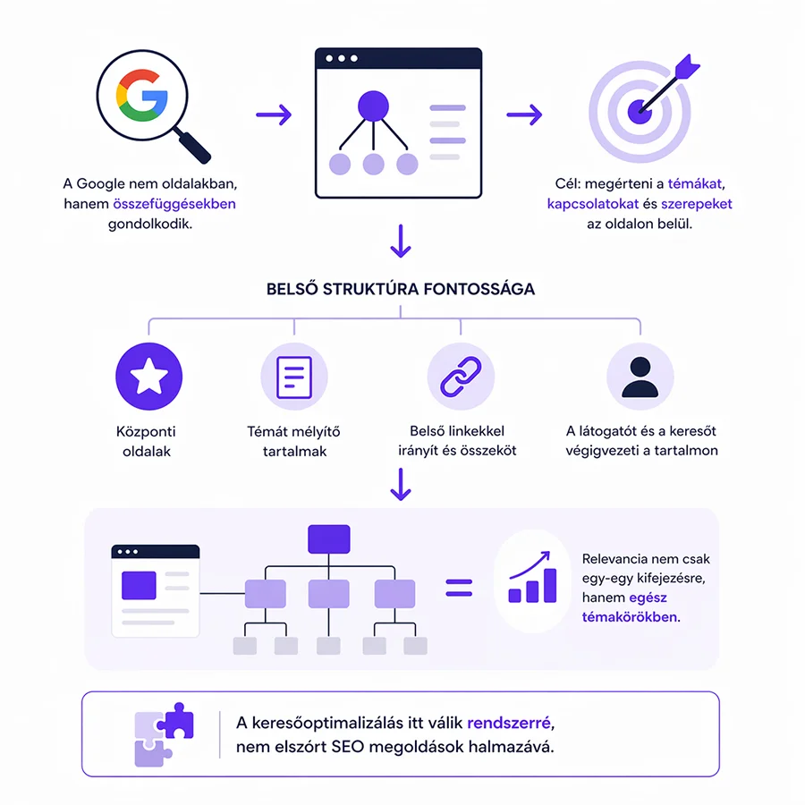 A Google weboldal értelmezési logikája és a belső struktúra fontossága SEO szempontból