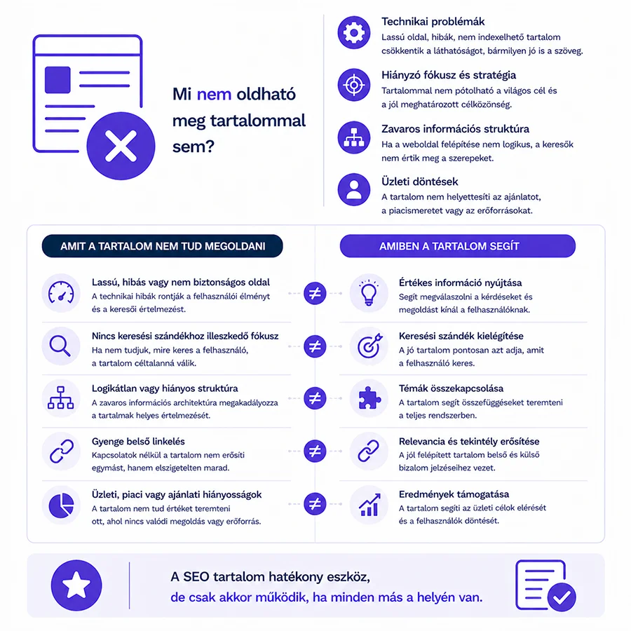 Amit nem tud megoldani a SEO tartalom egy weboldalon