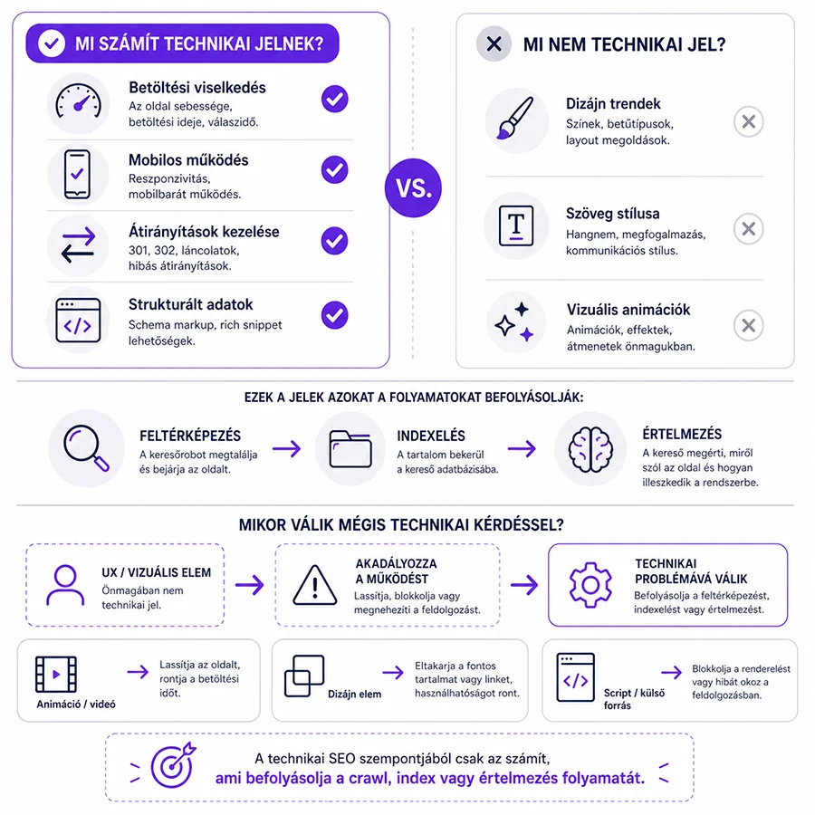 Technikai SEO jelek a weboldal szerkezetében és indexelési folyamatban