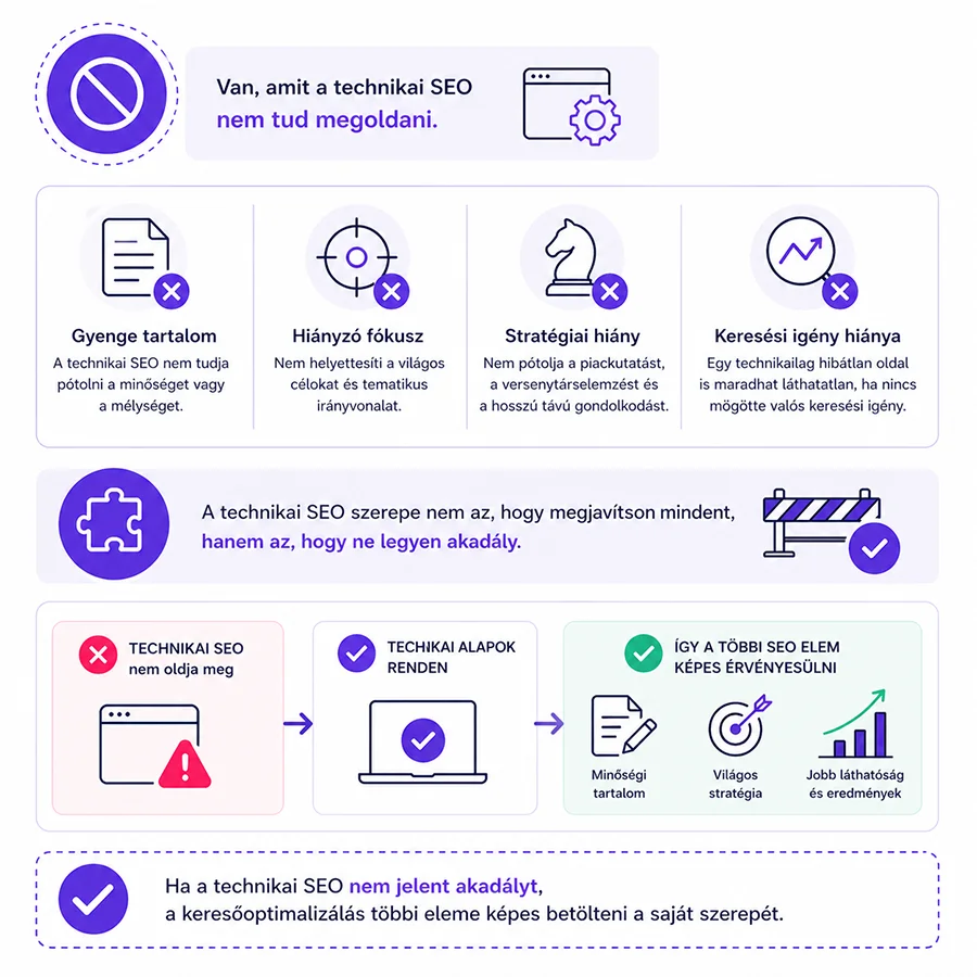 Technikai SEO nem megoldás gyenge tartalom és stratégiai hiány esetén